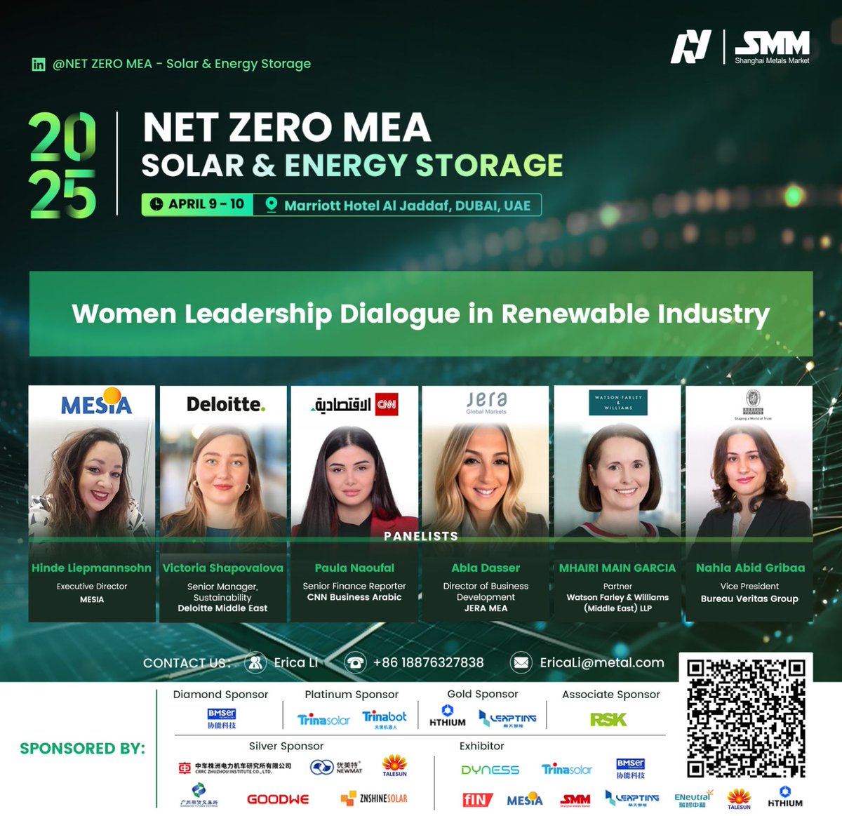 ⚡ Just 1 day to go! Join MESIA’s Hinde Liepmannsohn at #NETZeroMEA2025 as she leads the Women Leadership Dialogue—empowering women in renewables &amp; driving clean energy innovation in MEA.

🗓 Apr 9–10 | Dubai
🔗 ow.ly/k7G350VtGQX
#WomenInEnergy #MESIA