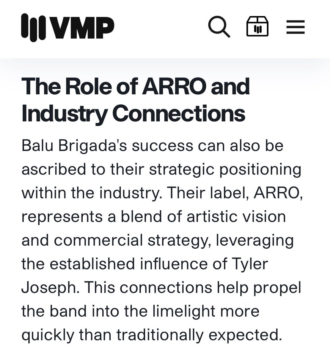 nace el sello discográfico ARRO ‼️👀

tyler ha creado una discográfica junto a chris woltman (manager de la banda).

la marca ha firmado a balu brigada y twenty one pilots podría abandonar fueled by ramen y ser una banda independiente con sello propio.

🔗 vinylmeplease.com/zh-hant/blogs/…
