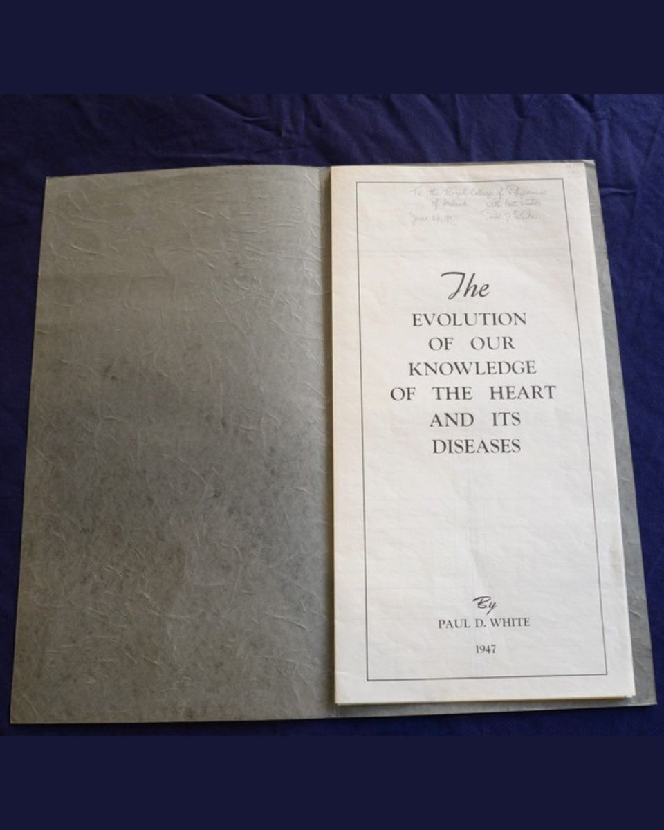 RCPIArchive's tweet image. Day 9 #Archive30. #SomethingBig. This fold-out table was donated to #RCPI by pioneering cardiologist Paul D. White. Measuring 166cm x 66cm, it charts the development of our understanding of the heart from ancient Egypt to the 1950s. With our very own Dr. R. Duck for scale!