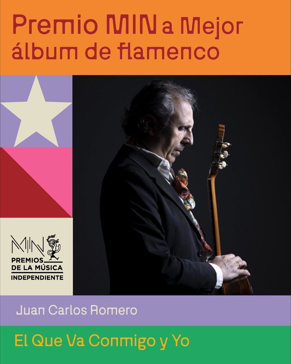 Nuestra enhorabuena al guitarrista Juan Carlos Romero, nominado a los Premios MIN en la categoría a mejor álbum de flamenco.

¿Aún no lo has escuchado? Descubre «El que va conmigo y yo» en tu plataforma preferida.
🎧➡ orcd.co/juancarlosrome…