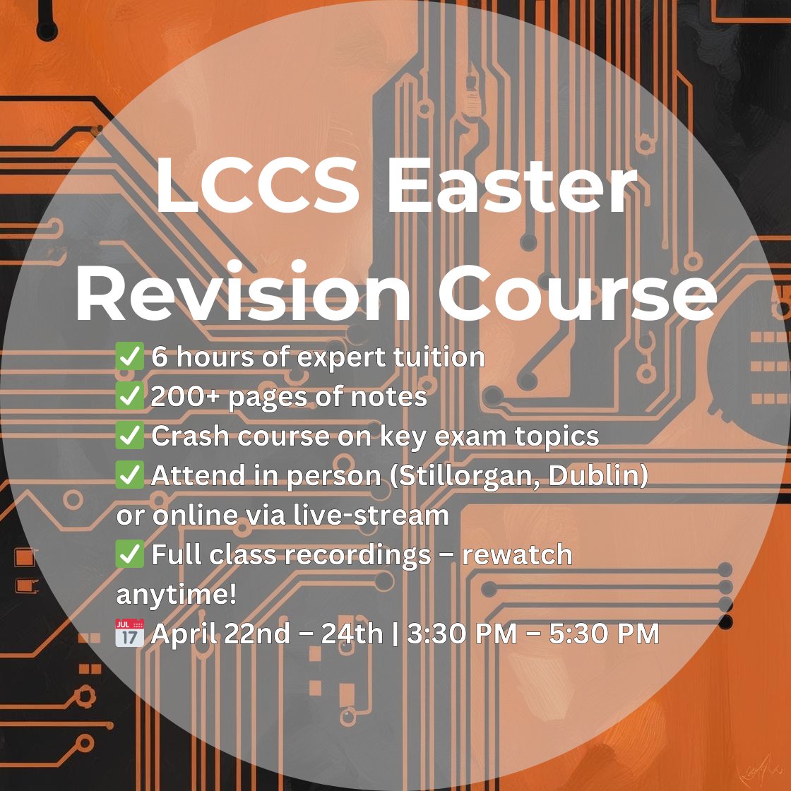 AcademyofCode's tweet image. This Easter, we’re excited to be teaming up with The Dublin Academy of Education to deliver an intensive Leaving Cert Computer Science (LCCS) Revision Course.

Learn more at dublinacademy.ie/computer-scien…