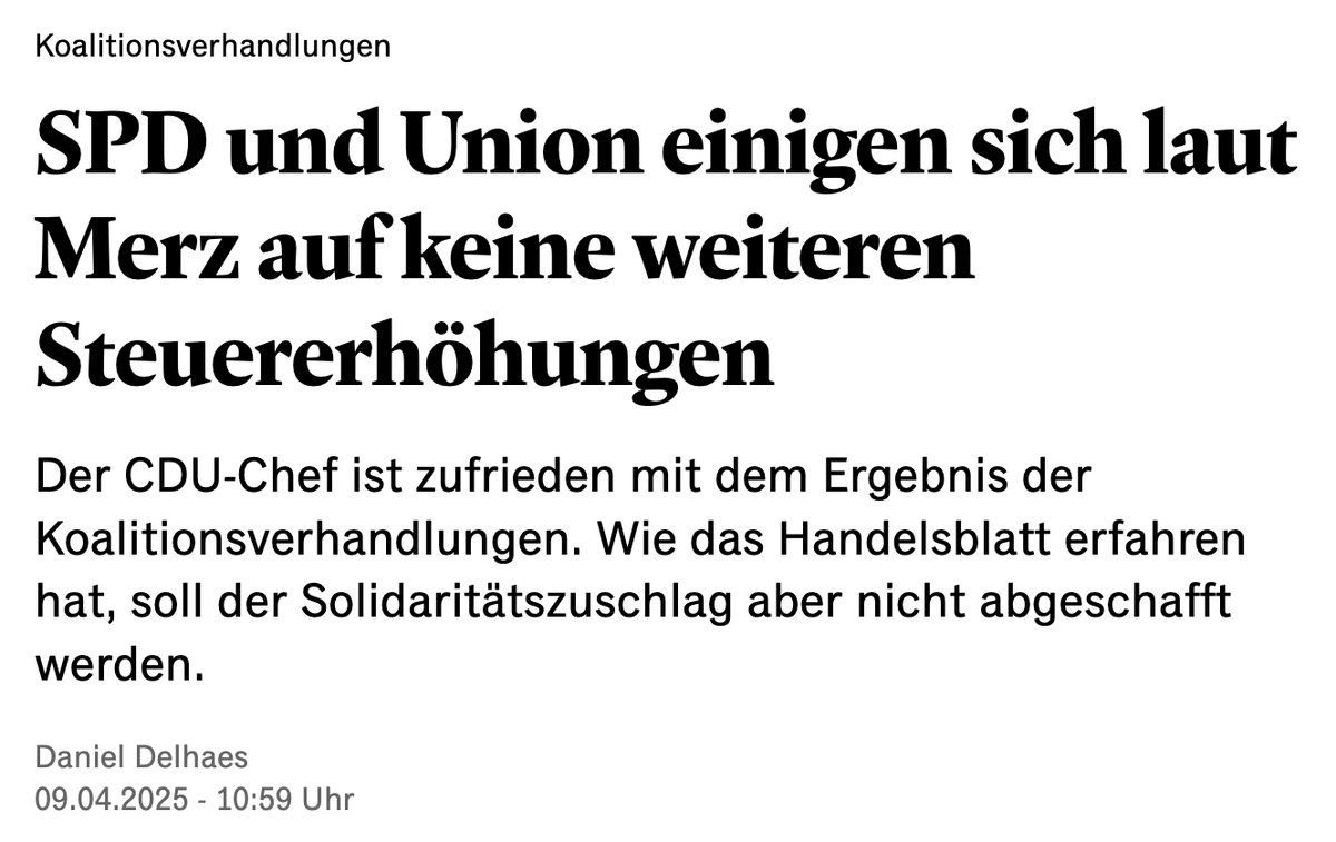 Laut @_FriedrichMerz sollen sich SPD und CDU in den Koalitionsverhandlungen  auf KEINE STEUERERHÖHUNGEN geeinigt haben. 🇩🇪👀 Ob das bedeutet, dass die  Abschaffung der Haltefrist für Bitcoin- und Krypto-Gewinne vom Tisch ist,  ist