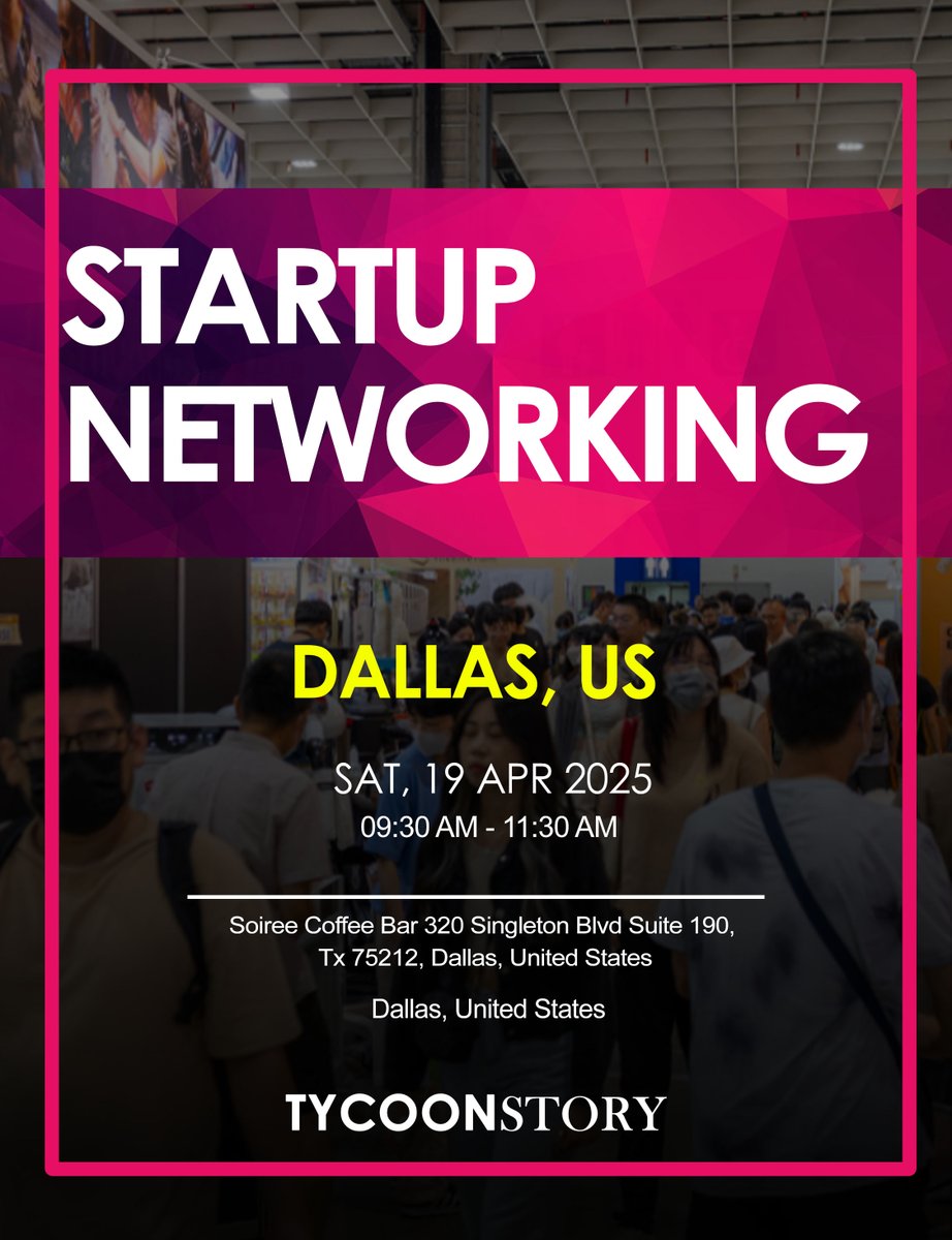 TycoonStoryCo's tweet photo. π Startup Networking in Dallas! π
π
Date: Sat, 19 April 2025
π Time: 9:30 AM - 11:30 AM
π Location: Dallas, US
https://t.co/ZRjBOSKXFh
#startupnetworking #dallasstartups #entrepreneurship @Freshstartevent https://t.co/0bZD2YOHoh
