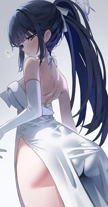サオリのドレスのスリットえちえちですこ#ブルアカ #BlueArchive 