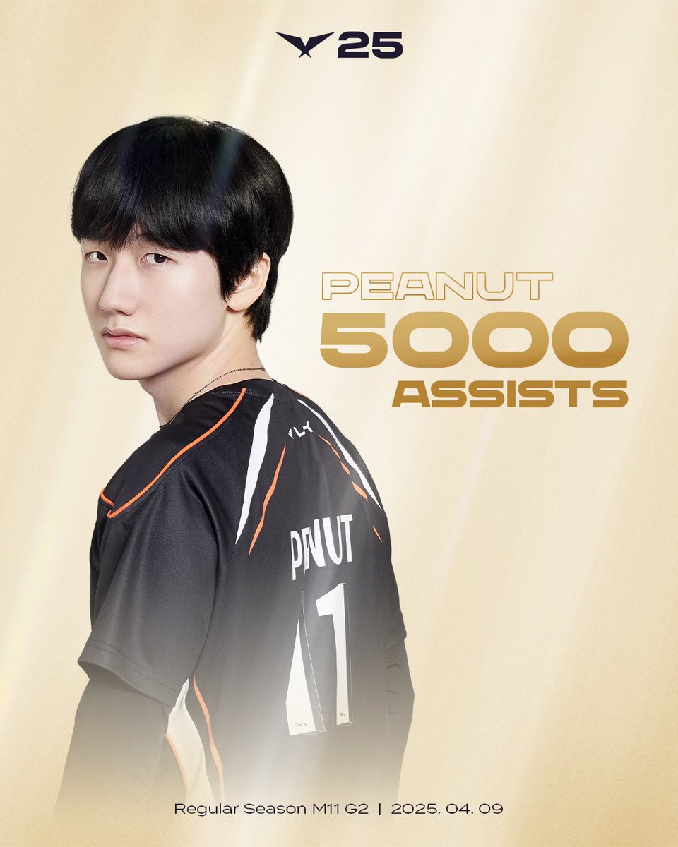 LCK's tweet photo. 🥜 𝔾𝕠𝕕 𝕠𝕗 ℕ𝕦𝕥, 𝔾𝕠𝕕 𝕠𝕗 𝔸𝕤𝕤𝕚𝕤𝕥 🥜

Congratulations to @HLEofficial Peanut for becoming the 3rd player and first jungler to reach 5000 #LCK assists!! https://t.co/fyOYup1Y2H