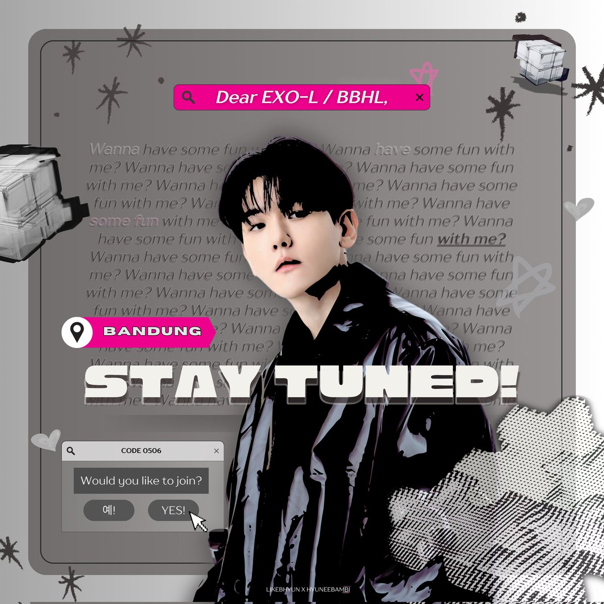hyuneebambi's tweet photo. STAY TUNED!!!

🐶🤔🤫‼️⁉️

For #EXOL #BBHL https://t.co/PgMEz1wacr
