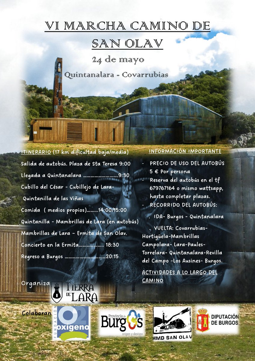 Apunte la VI marcha camino de SAN OLAV. 
24 de mayo 🌱🐇