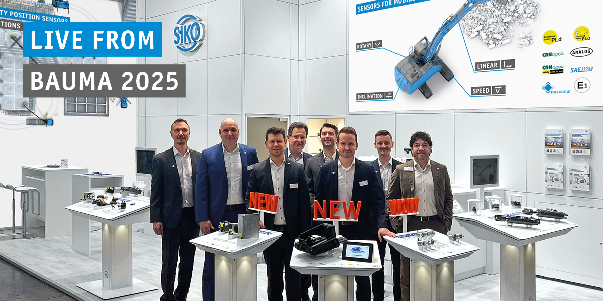 LIVE from #bauma in Munich

Don't miss SIKO's new products at the bauma!

#bauma 2025 is running, and the first few days have already been a great success. Come by and meet our experts in mobile automation.

📅 𝗔𝗽𝗿𝗶𝗹 𝟳 – 𝟭𝟯, 𝟮𝟬𝟮𝟱
📍 Hall A2, Booth 𝟰𝟭𝟱 – Munich