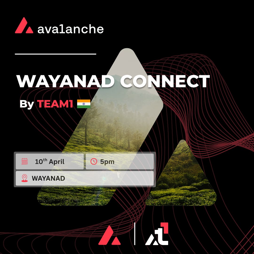 Join us for Wayanad Connect, Avalanche Community Meetup!

Connect with devs, creators &amp; blockchain enthusiasts. Explore Avalanche, AI agents &amp; real-world applications. Good vibes &amp; great convos

Invite-only event
10 April 2025
Register your interest now👇
lu.ma/wa6md80d
