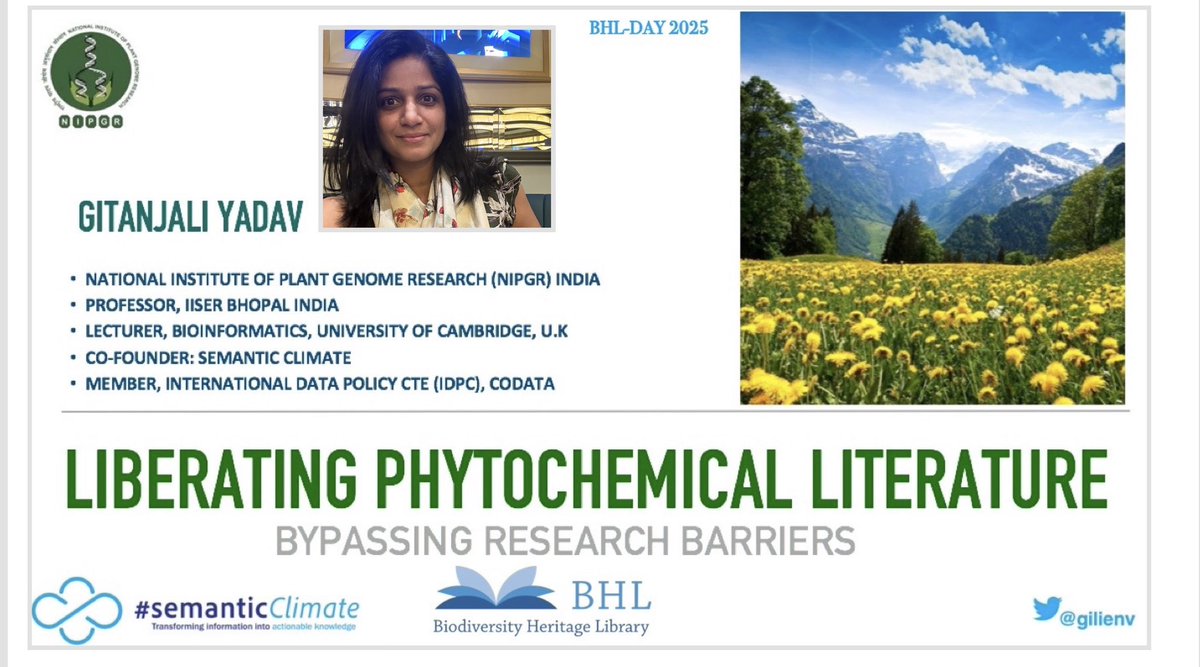 Gitanjali Yadav (@gilienv) on Twitter photo Bridging the Gap b/w #Data & #Nature by Connecting Information, #Technology & #Biodiversity!
Annual <a href="/BioDivLibrary/">BHL</a> #BHL2025 public symposium hosted by <a href="/museumfuerwerte/">museumfürwerte</a> #Berlin
Makin’ #knowledge accessible 2all w/ <a href="/myrmoteras/">Donat Agosti</a> <a href="/smithsonian/">Smithsonian</a> <a href="/NIPGRsocial/">BRIC-NIPGR</a> <a href="/semanticClimate/">#semanticClimate</a> <a href="/DBTIndia/">Department of Biotechnology</a> Bridging the Gap b/w #Data & #Nature by Connecting Information, #Technology & #Biodiversity!
Annual <a href="/BioDivLibrary/">BHL</a> #BHL2025 public symposium hosted by <a href="/museumfuerwerte/">museumfürwerte</a> #Berlin
Makin’ #knowledge accessible 2all w/ <a href="/myrmoteras/">Donat Agosti</a> <a href="/smithsonian/">Smithsonian</a> <a href="/NIPGRsocial/">BRIC-NIPGR</a> <a href="/semanticClimate/">#semanticClimate</a> <a href="/DBTIndia/">Department of Biotechnology</a>