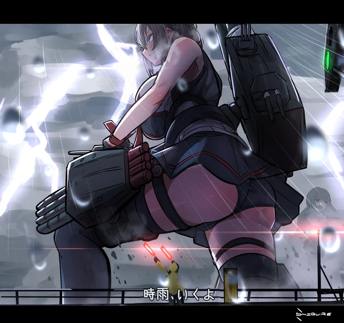 個人的に好きな巨大娘絵 4選・・・!艦これまた描きたいー!!!!#艦これ #巨大娘 