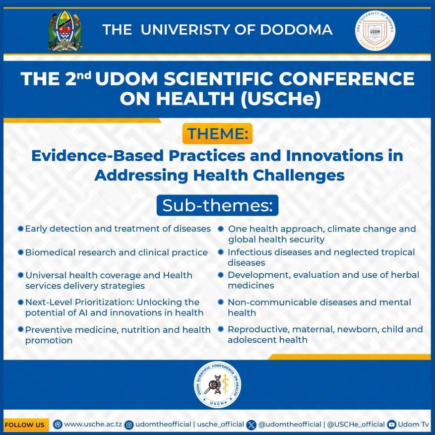 Community Medicine Department (UDOM) (@communitmedudom) on Twitter photo Deadline is fast approaching.
Please visit our website usche.ac.tz or email abstracts.usche@udom.ac.tz to submit your abstract.
For submission guideline visit usche.ac.tz/Abstract_forma…
#USCHe2025 Deadline is fast approaching.
Please visit our website usche.ac.tz or email abstracts.usche@udom.ac.tz to submit your abstract.
For submission guideline visit usche.ac.tz/Abstract_forma…
#USCHe2025
