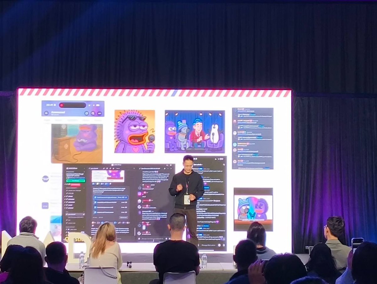Ammo_AI's tweet photo. We built Ammonad as a demo.
The real product? A massive AI employee factory—launching agents that:
🌐 live onchain (ID, memory, wallet)
🗣️ community-native knowledge
💜 a lot of love for one chain only

Now imagine millions of them: working, evolving, scheming on chain.
Not sci-fi. Just booting up.
#Live from Monad Madness