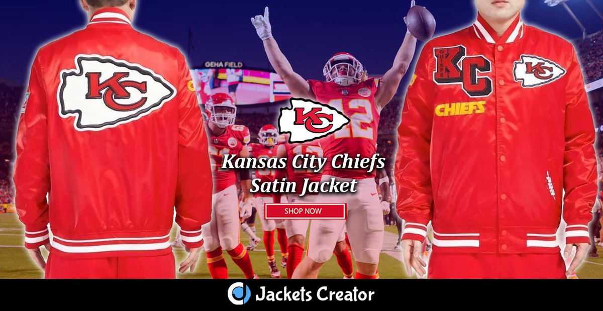 jacketscreator's tweet image. Kansas City Chiefs Mashup Satin Jacket! 
------------------------------------ 
jacketscreator.com/product/kansas…
#KansasCityChiefs #ChiefsJacket #MashupJacket #NFLGear #FootballFashion #VarsityJacket #GameDayStyle #Streetwear #FanMerch #TrendyJackets