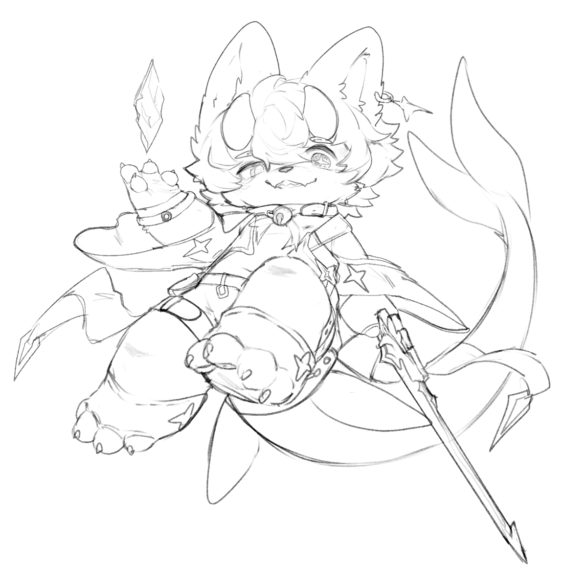 摸鱼草稿，可能会画完