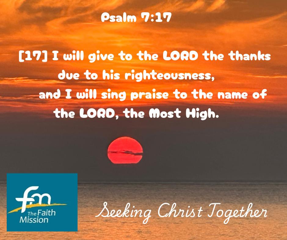 BallymenaFM's tweet photo. Psalm 7:17 expresses the psalmist's intention to praise God for his righteousness and to sing praises to the name of the Lord, the Most High, recognizing God's justice and power. https://t.co/cy4t5g5SDq