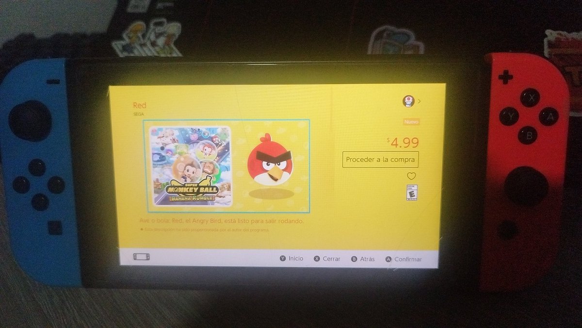 Esto señores, es la primera presencia que hacen los angry birds en la consola de Nintendo Switch