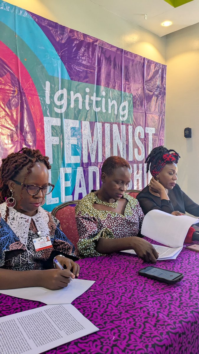 amwaafrika's tweet photo. This morning, as the African Regional Forum on Sustainable Development (ARFSD) kicked off in Kampala, the African Women’s Major Group (AWMG) held a press conference, delivering a clear and urgent call to action.

To accelerate progress on the Sustainable Development Goals (SDGs)—including:
🔹 SDG 3: Good Health and Well-being
🔹 SDG 5: Gender Equality
🔹 SDG 8: Decent Work and Economic Growth
🔹 SDG 14: Life Below Water
🔹 SDG 17: Partnerships for the Goals
AWMG strongly urges African governments and stakeholders to prioritize:
✅ Feminist financing
✅ Inclusive governance
✅ Public investment in social services
These priorities are critical to achieving the 2030 Agenda and advancing the transformative vision of Agenda 2063.
#AWMG #ARFSD2025 #FeministFinancing #InclusiveGovernance #SocialInvestment #Agenda2063 #SDGs