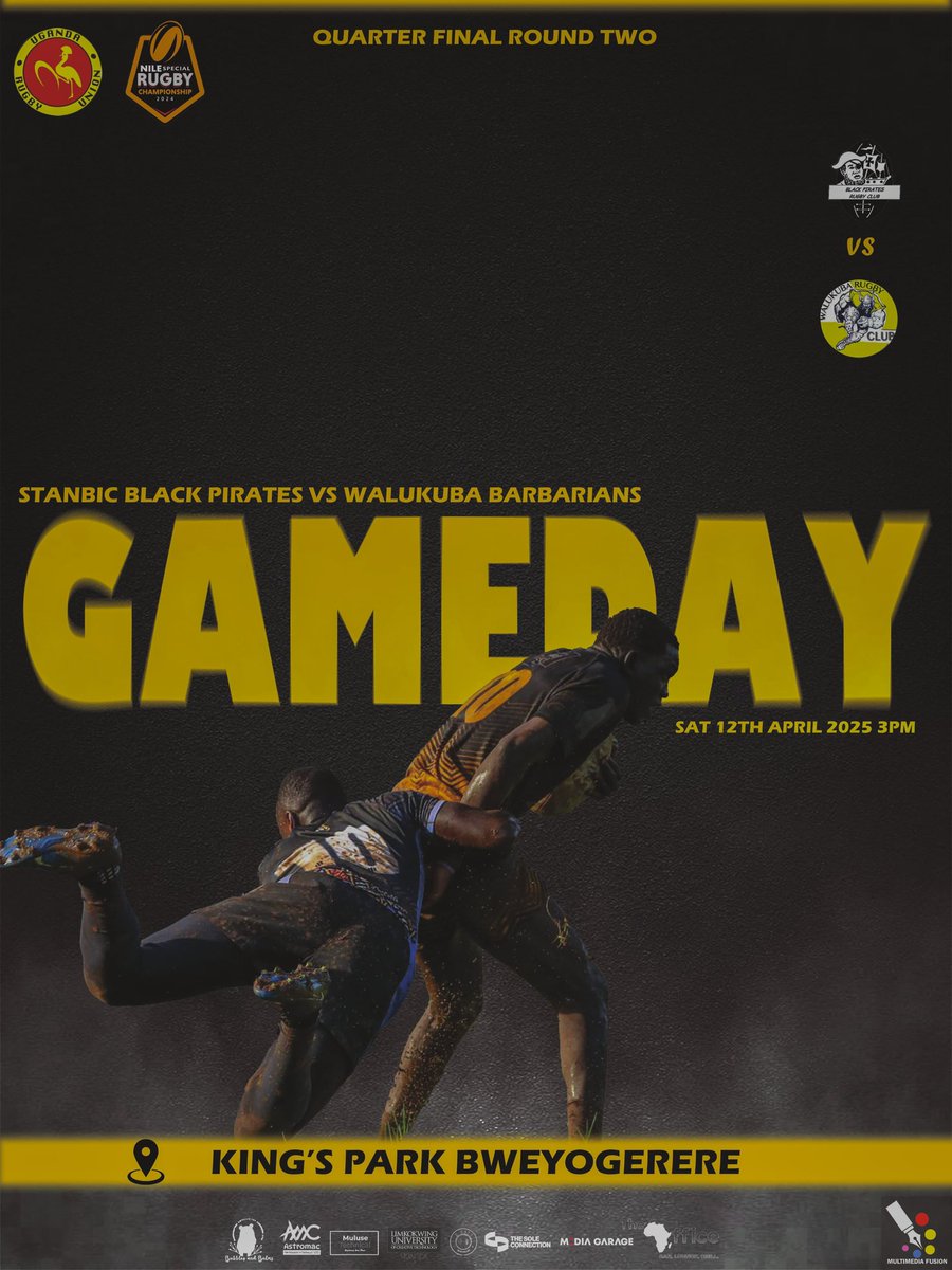 WalukubaRugbyUg's tweet photo. Quarter Final  Round Two
Set for another invasion away from home against @piratesrugbyUG .
🎯 Kings Park Arena 
 K.O 3pm 

For the community, For Walukuba .
#barbariansinvasion https://t.co/RFj52IxWIa