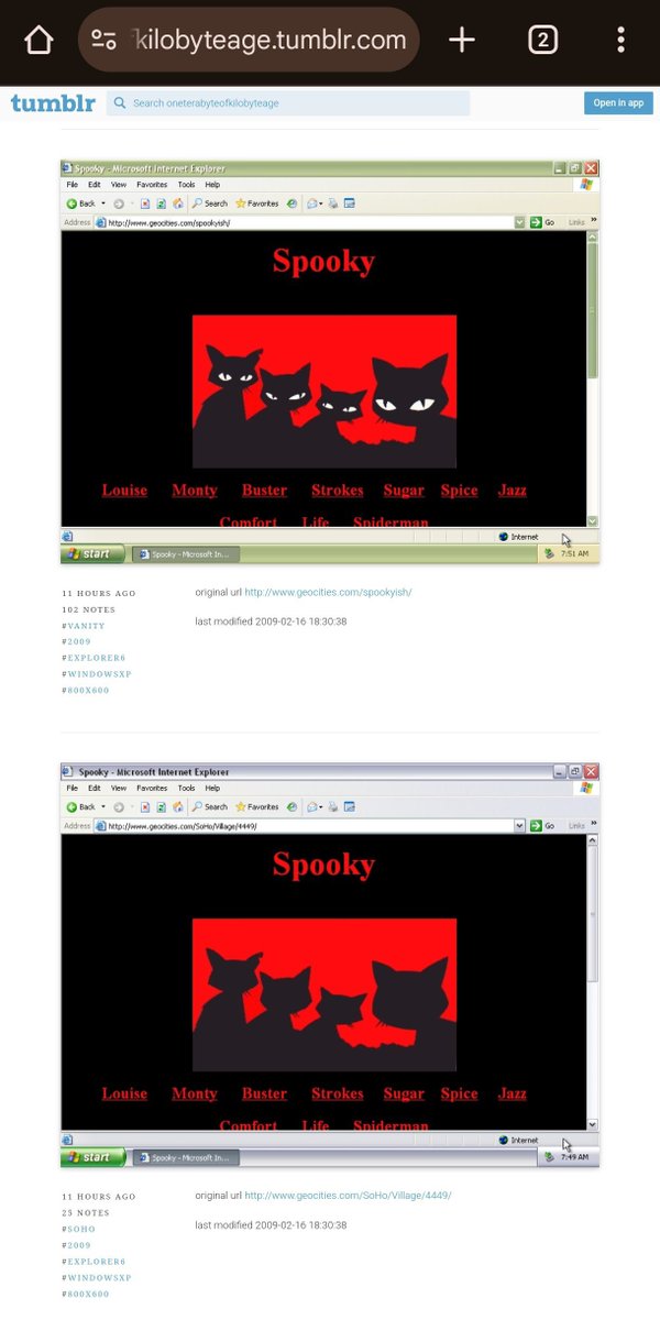 One Terabyte of Kilobyte Age Photo Op

Tumblr accompanies One Terabyte of Kilobyte Age, the Geocities research blog by

Olia Lialina <a href="/GIFmodel/">olia lialina</a> and Dragan Espenschied.

tumblr.com/oneterabyteofk…