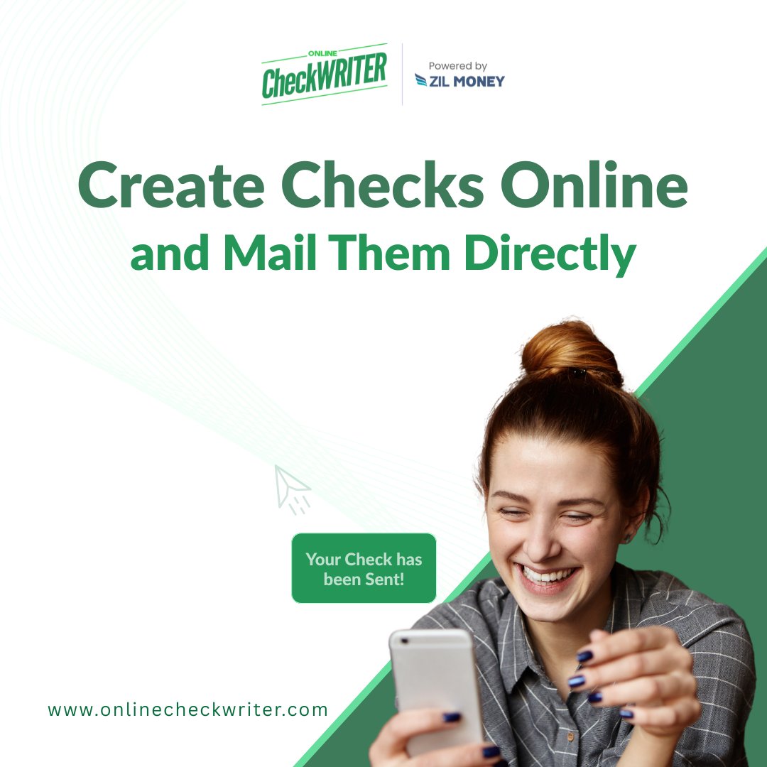 Design and send check by mail without leaving your desk. Try https://t ...
