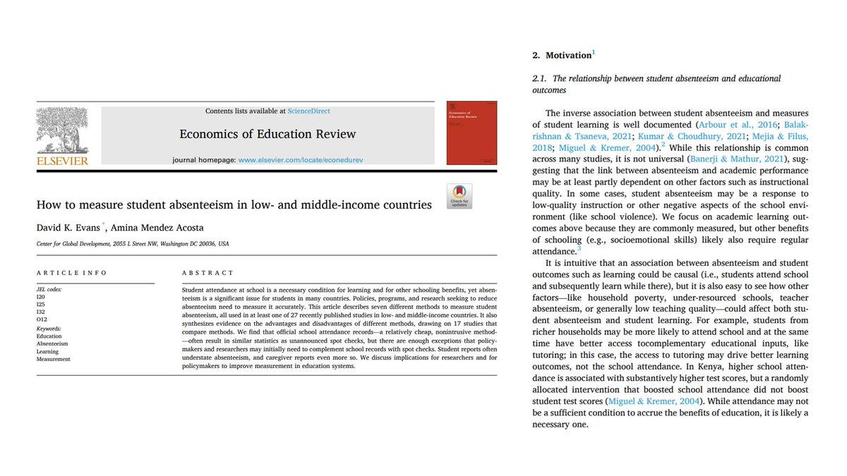 If the kids aren't in school, they aren't learning as much. sciencedirect.com/science/articl…

(But they may still be learning *some* good things! nature.com/articles/s4158…)