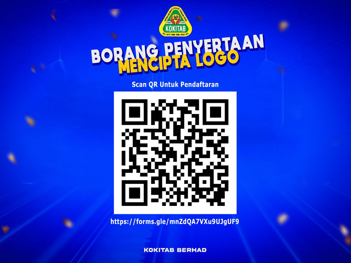 KOKITABBERHAD's tweet photo. PERTANDINGAN MENCIPTA LOGO RASMI SEMPENA SAMBUTAN 75 TAHUN KOKITAB.
Menjemput anda yang mempunyai bakat untuk menyertai! Logo kreatif dan menarik akan dipilih. Ikuti syarat &amp; terma di bawah.klik link utk daftar sekarang! Tarikh tutup Penyertaan 22/4/2025. https://t.co/gLtHEoan0A https://t.co/3d9mrYaWlp