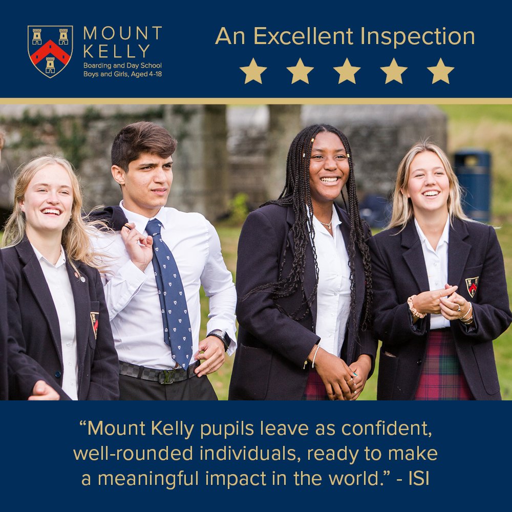Mount_Kelly's tweet photo. 📚 "Mount Kelly pupils leave as confident, well-rounded individuals, ready to make a meaningful impact in the world." - ISI 🚀
#BrightFutures #ISI #Inpection #IndependentSchool #BoardingSchool #ItsTheClimb #MountKelly https://t.co/O30POcolex