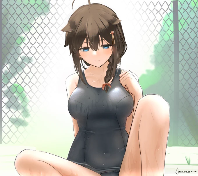 昔描いた艦これデカ時雨まとめ!!時雨さんごめんーまた描くよー・・・!#巨大娘 #艦これ #時雨 