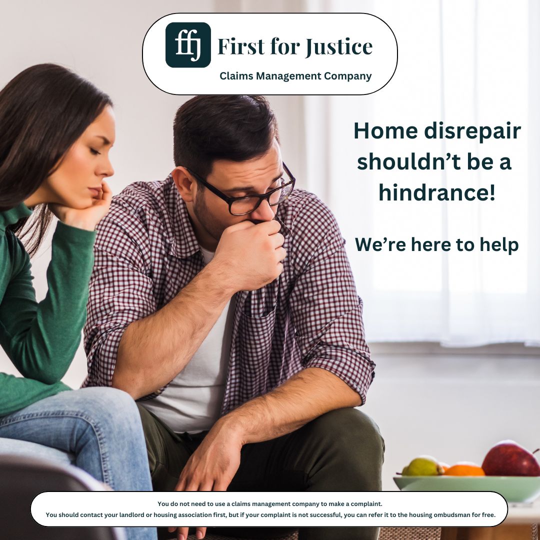 firstforjustice's tweet photo. Home #disrepair shouldn't be a hindrance!

If you are having issues with your local council or housing association in respect to this, you could be entitled to compensation. The issues need to be fixed within a sufficient time period

Visit link in our bio to see if you can claim https://t.co/0x80kADnnY