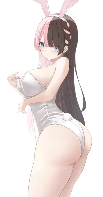 白バニーかわいいね #ひなのの絵なの