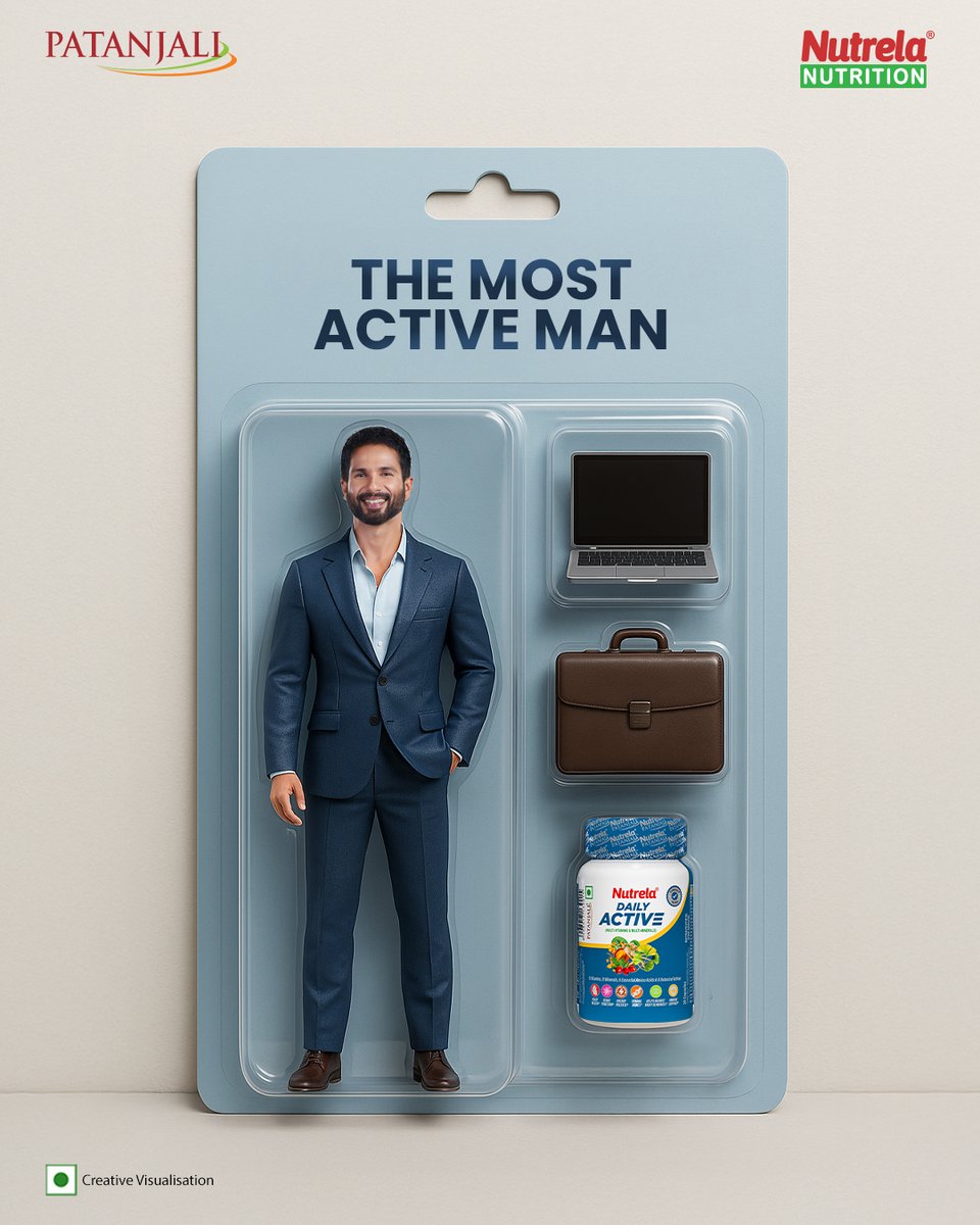 NutrelaN's tweet photo. Meet the Energetic Man of Today with Daily Strength. What's his secret?
Nutrela Nutrition's Daily Active, try it today!
#ActionFigureToy #NewTrend #TrendingNow #ShahidKapoor #DailyActive #NutrelaNutrition #DailyActive #Trending #Patanjali https://t.co/ucehgryJ06