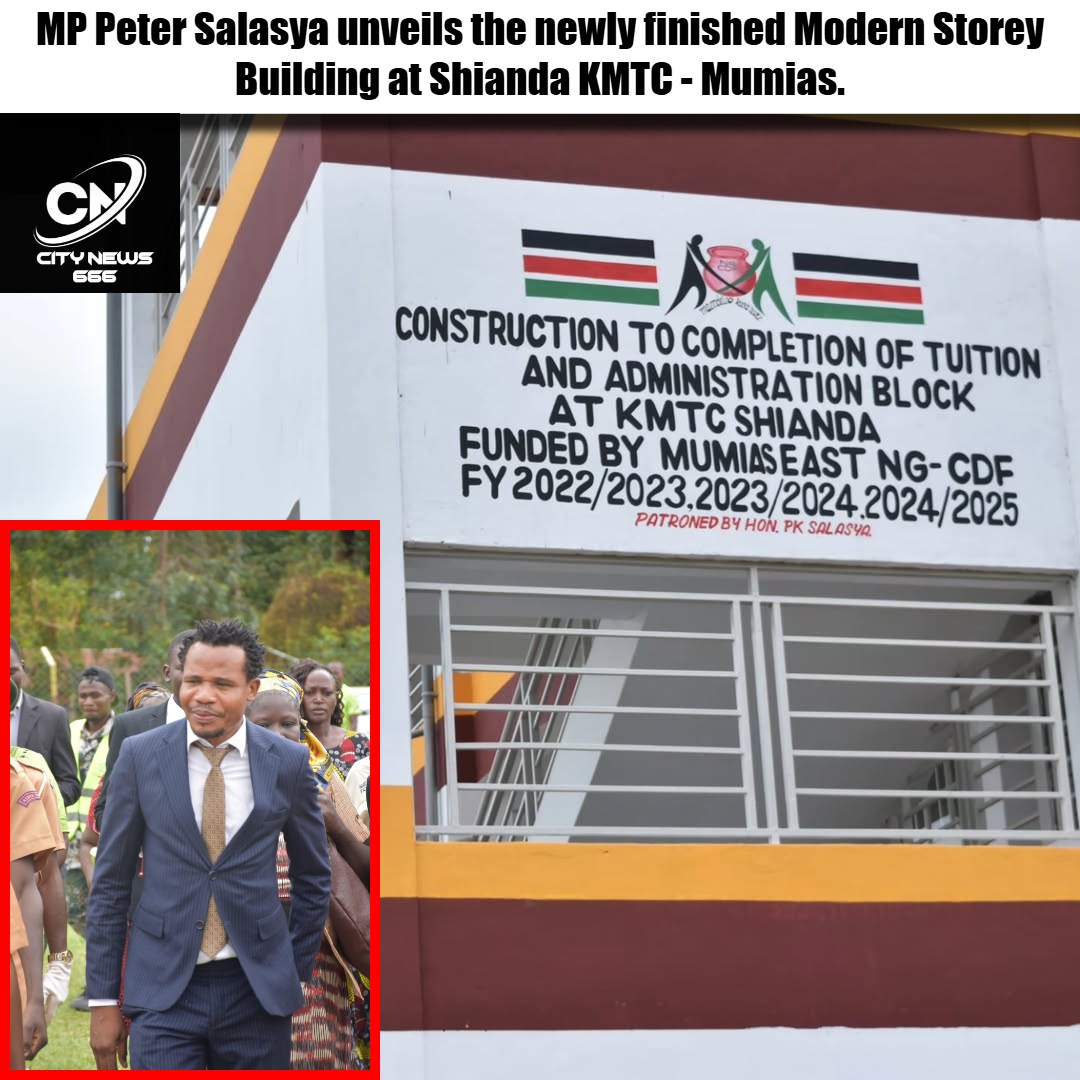 Tweetsbyblair's tweet photo. MP Peter #salasya  unveils the newly finished Modern Storey Building at Shianda KMTC - Mumias.
#aoko #gachagua https://t.co/ZvtF9nshoI