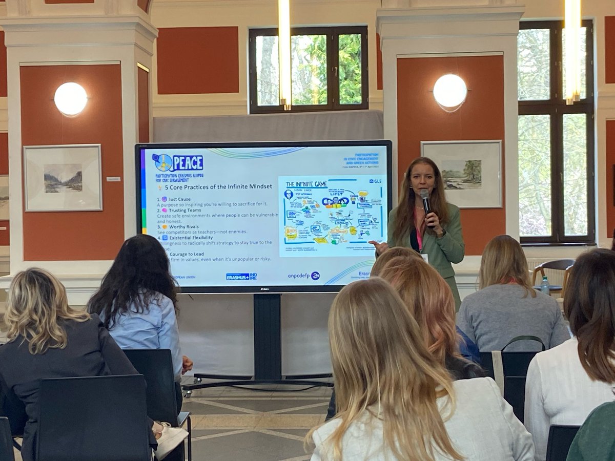 Hoy estamos presentes en la TCA PEACE “Participation in civic engagement and green actions” celebrado en Cluj-Napoca, Rumanía.

Se están presentando las herramientas y eventos realizados durante estos 3 años de la LTA PEACE, #ErasmusPEACE.