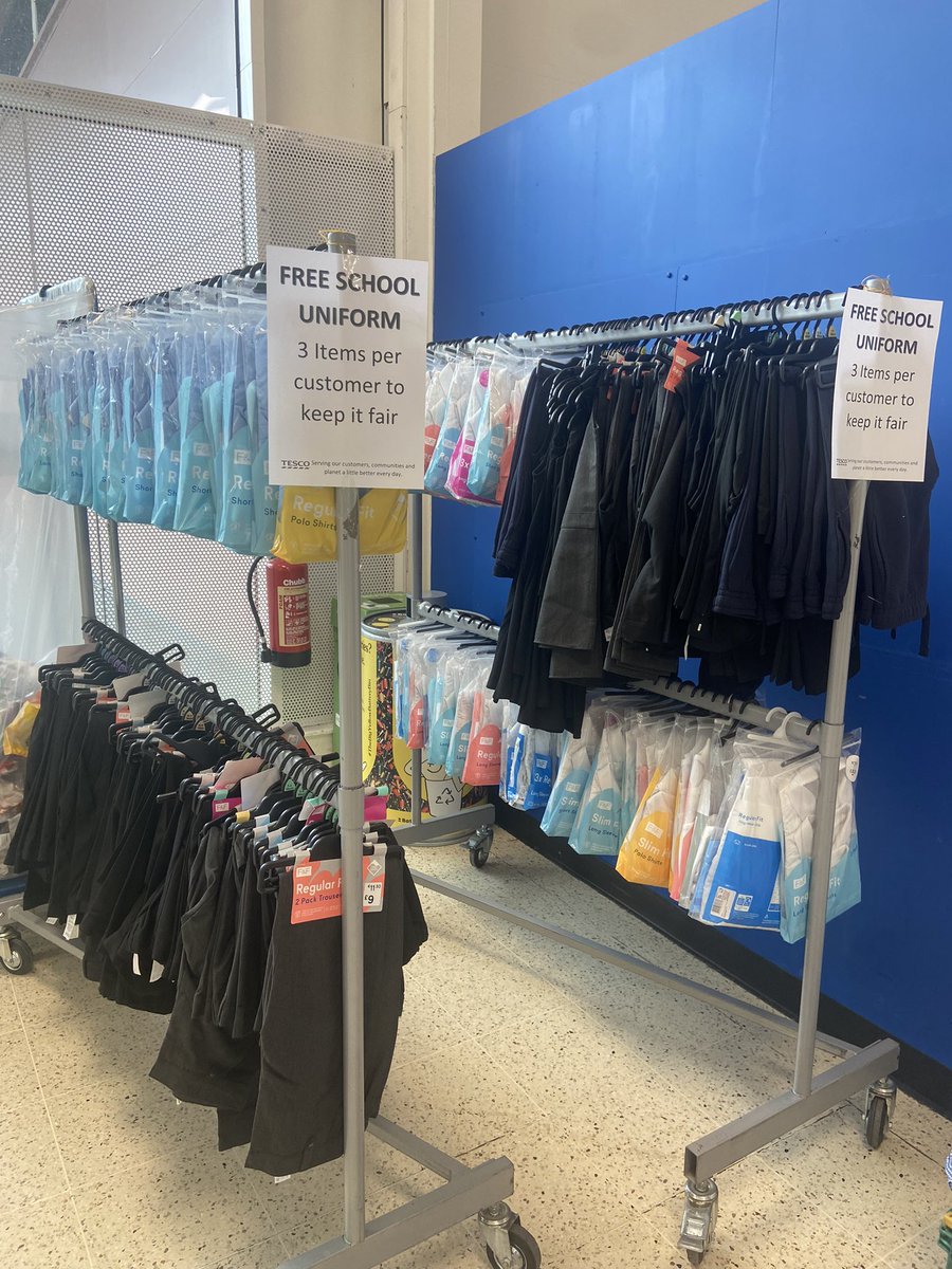 maryhillextra's tweet image. ‼️PLEASE SHARE‼️

FREE SCHOOL UNIFORM AT TESCO MARYHILL

We have a selection of trousers, pinafores, cardigans ,jumpers , summer dresses, shirts, shorts and shoes all available at the front door of our store! 

#supportingourcommunity