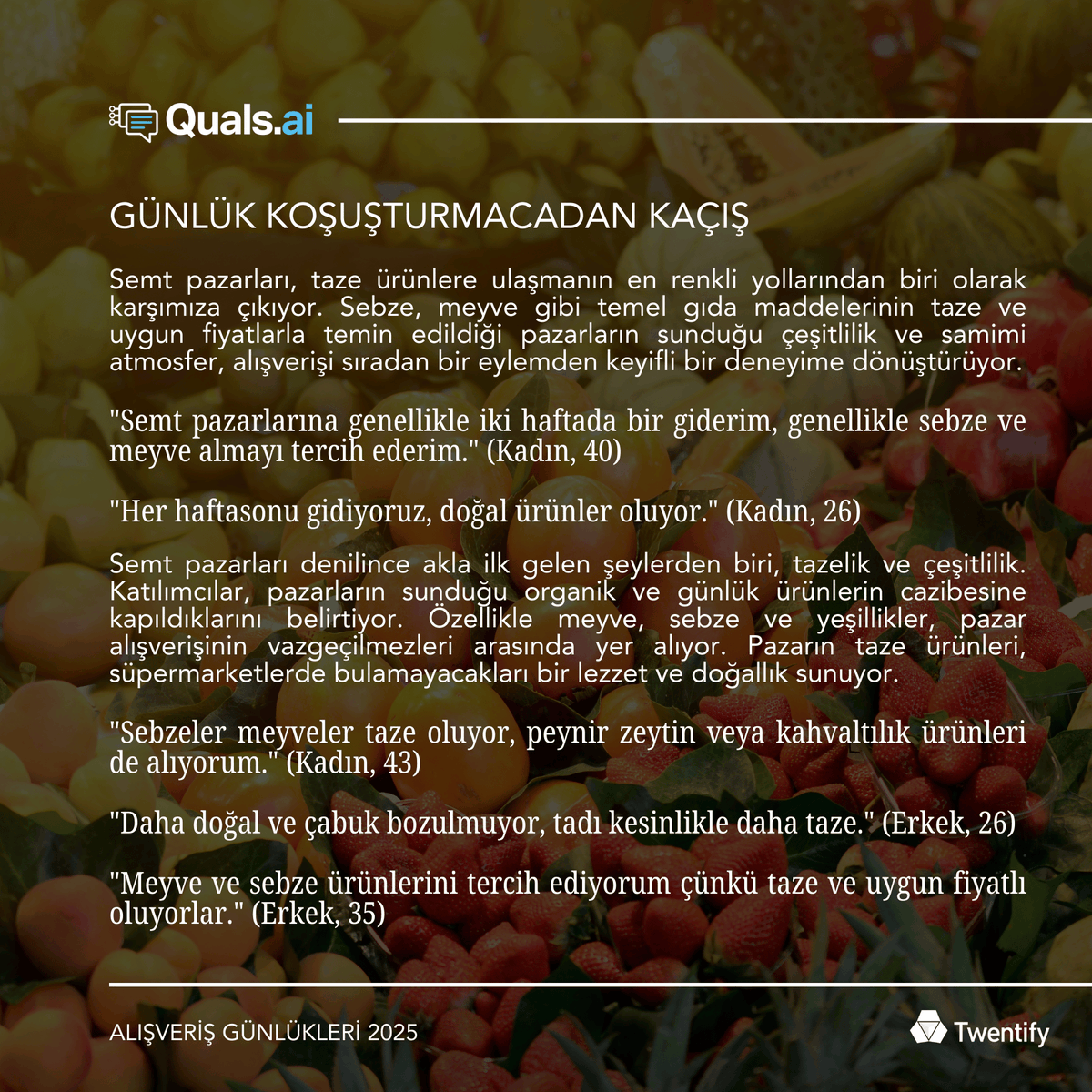 TwentifyTR's tweet photo. Semt pazarları tazeliğin, samimiyetin ve uygun fiyatın adresi. Peki, süpermarketlerden hangileri bu deneyime en çok yaklaşıyor? Alışveriş Günlükleri 2025’in 9. bölümünde keşfedin!
 https://t.co/DSISIoKrW9

#Twentify #AlışverişGünlükleri #SemtPazarı #Tüketiciİçgörüleri https://t.co/ISTJV86snV