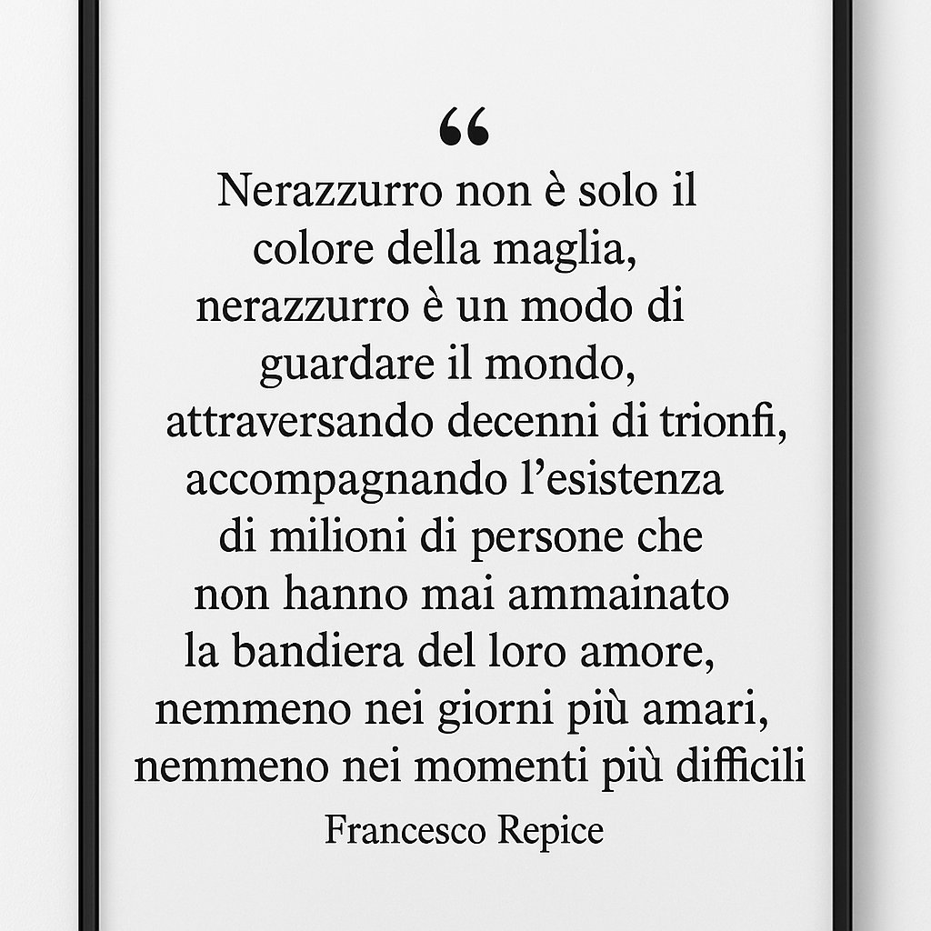 Nella testa dei tifosi elitari, nella testa di sottolinea sconfitte, li chiama regali, sminuisce e sputa sull'FC Internazionale.

Francesco Repice, di professione poeta.