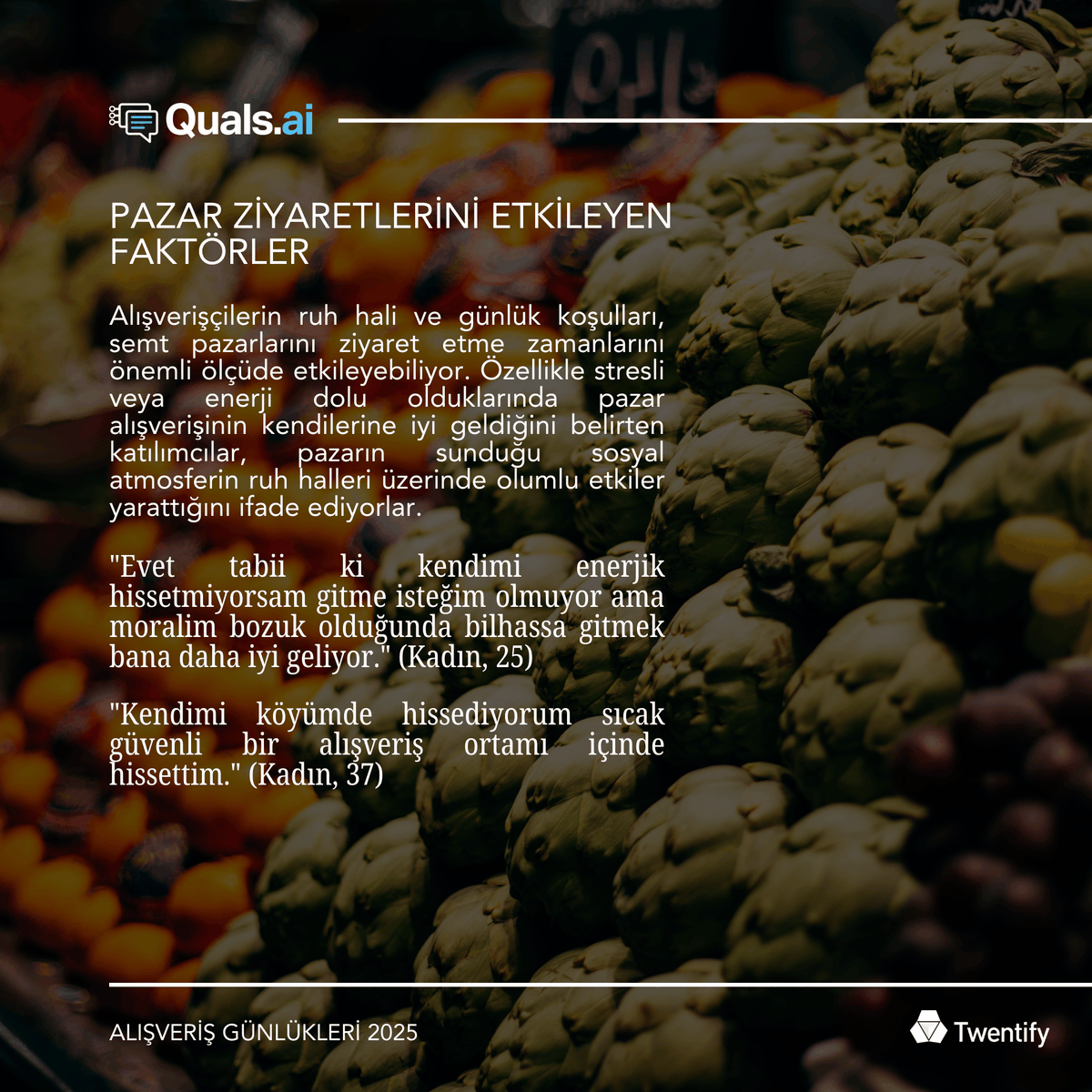 Semt pazarları tazeliğin, samimiyetin ve uygun fiyatın adresi. Peki, süpermarketlerden hangileri bu deneyime en çok yaklaşıyor? Alışveriş Günlükleri 2025’in 9. bölümünde keşfedin!
 bit.ly/3Eb1rsE

#Twentify #AlışverişGünlükleri #SemtPazarı #Tüketiciİçgörüleri