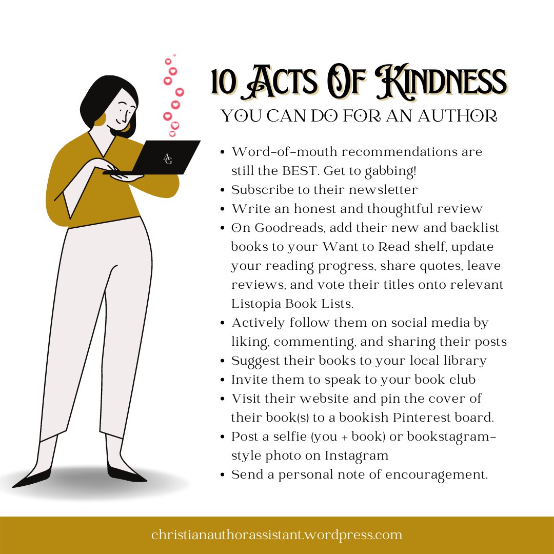 📚 Support the Authors You Love 📚

Writing is more than a passion for authors—it’s a business that requires visibility to remain sustainable. When you take action to support their work, you help ensure they can continue creating the stories that entertain and inspire. Small acts