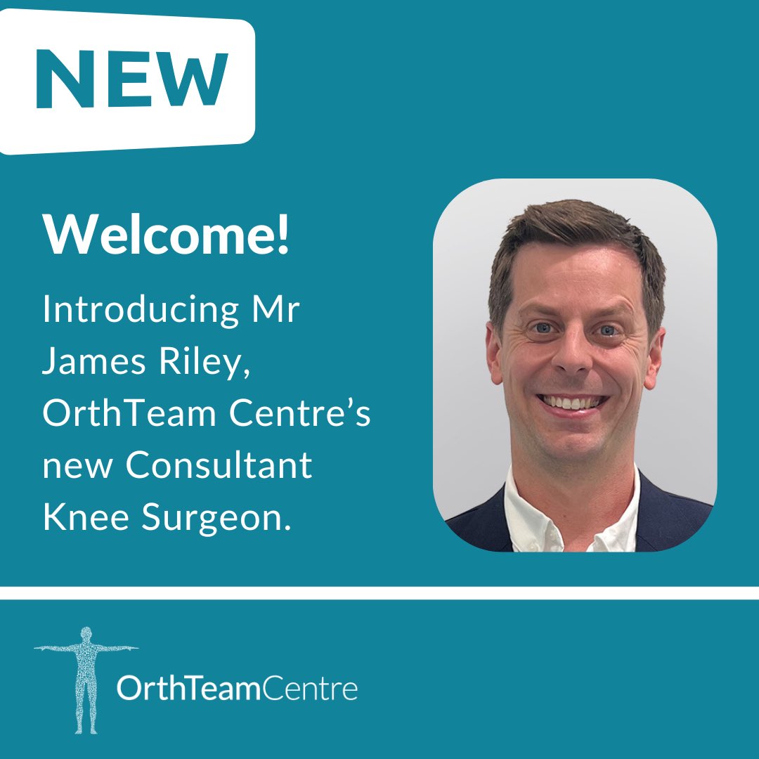 ✨ New Knee Consultant ✨

A warm welcome to Mr James Riley, who has joined our leading knee service! 😀

Mr Riley specialises in a range of conditions and treatments including replacement surgery and management of sports injuries.

Find out more ➡️ orthteamcentre.co.uk/consultants/mr…

#knee