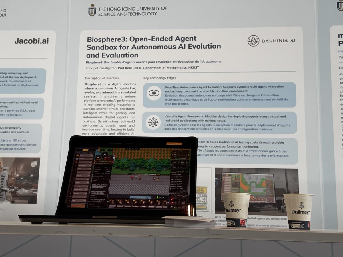 biosphere3_ai's tweet image. 🇨🇭 Greetings from Geneva!
We’re proud to represent @hkust at the 50th International Exhibition of Inventions Geneva—showcasing Biosphere3 among some of the world’s most exciting innovations.
Here are a few snapshots from the exhibition floor! 📸