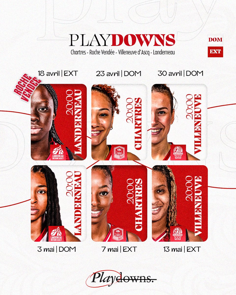 larochevendee's tweet image. 🙌 Maîtres de notre destin : Mission maintien activée ✅ 

Découvrez le calendrier des #Playdowns, ouverture de la billetterie imminente ! ⏳