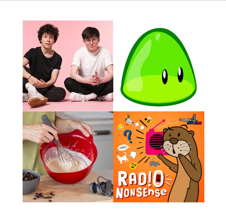 On our Radio Nonsense podcast this week Rachel &amp; Ruby aka <a href="/shelfcomedy/">Shelf</a> return! They talk to <a href="/TiernanDouieb/">Tiernan Douieb</a> about whisks, bards and jumping green blobs! 

Get your kids to listen at: pod.fo/e/2c5231 

Available all places podcasts dwell.