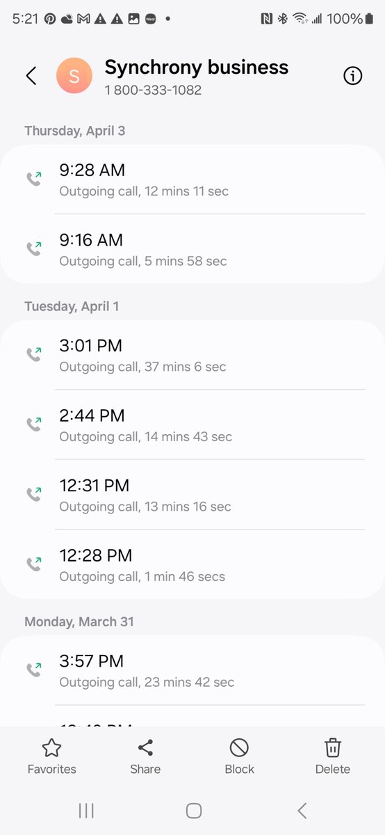 sewworx's tweet image. More of the phone calls we have made to @synchrony over the last 4 weeks and still no help. @AskSynchrony  #synchronyfinancial #synchronykillssmallbusiness #synchrony #asksynchrony