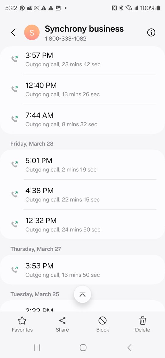 sewworx's tweet image. More of the phone calls we have made to @synchrony over the last 4 weeks and still no help. @AskSynchrony  #synchronyfinancial #synchronykillssmallbusiness #synchrony #asksynchrony