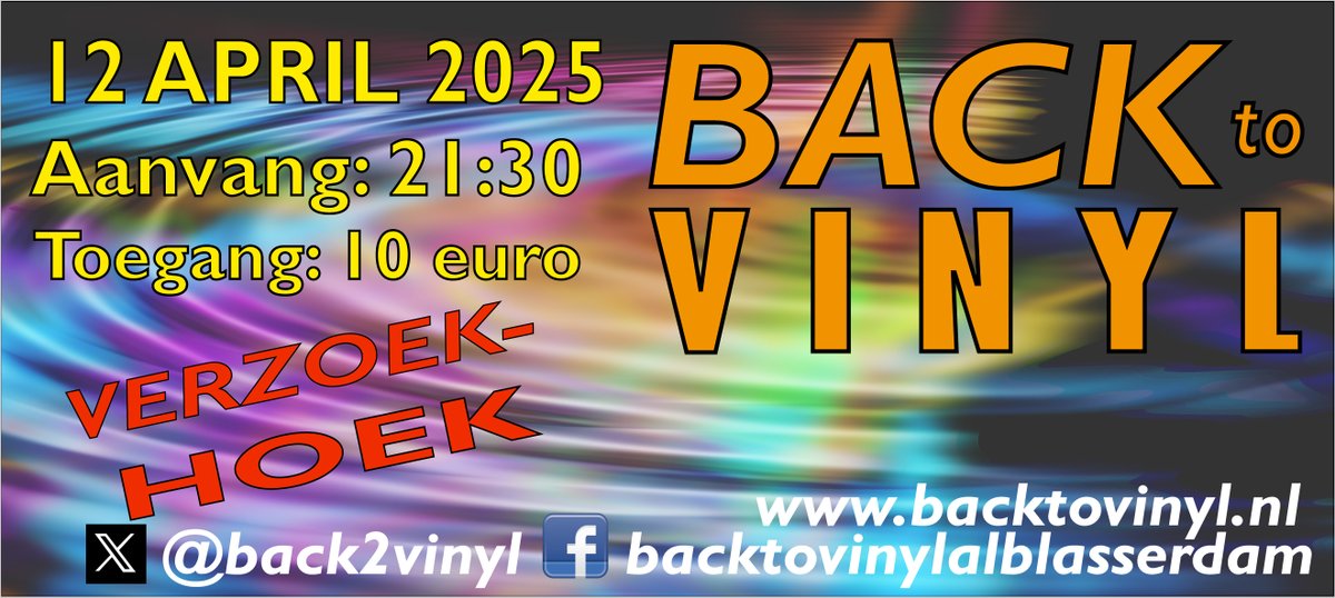 Back2Vinyl's tweet image. We zijn druk bezig de plaatjes te verzamelen die we komende zaterdag meenemen naar @landvast  
Als je nu een plaat weet die je zaterdag absoluut wilt horen, noem hem dan in de  reacties. Dan kunnen we hem poetsen en meenemen.
Tickets zijn nog te koop via landvast.nl/movies/241/17/…
