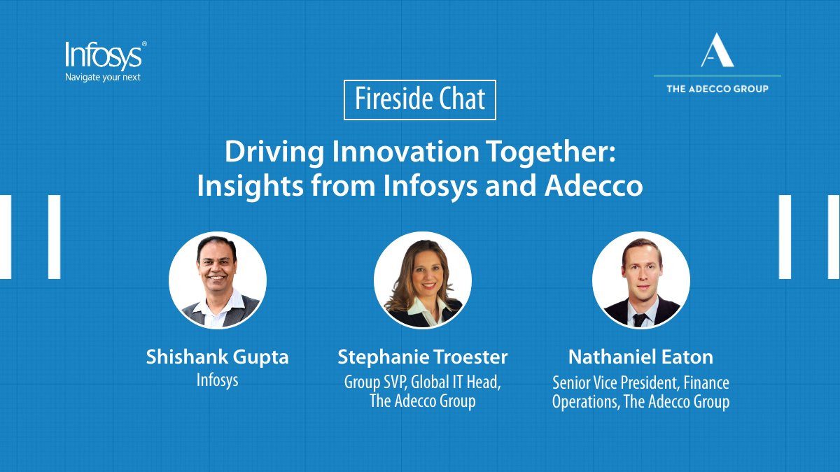 Infosys's tweet photo. Two organizations. One vision.

A dynamic fireside chat with leaders from Infosys and The Adecco Group showcased how ERP transformation and innovation are shaping the future of enterprise operations. https://t.co/SHmkeDcMf5

#InfosysMicrosoftPractice #TheAdeccoGroup #MicrosoftDynamics365 #DigitalTransformation #InfosysCobalt