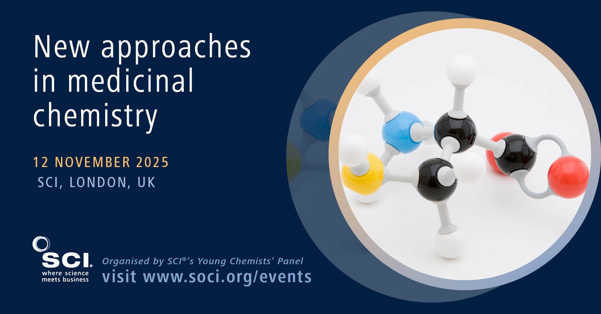 📢 Register your interest! okt.to/zcYtkS
This one-day symposium will explore some of the latest approaches in drug discovery and review the hottest topics in medicinal chemistry being used to discover the drugs of tomorrow.