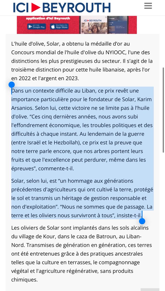 karimbitar's tweet photo. 🇱🇧🥇Very proud of my cousin Karim Arsanios who won the Olive Oil Gold Medal

“Les oliviers de Solar sont implantés dans le village de Kour, Batroun. Transmises de génération en génération, ces terres ont été entretenues grâce à des pratiques ancestrales.” https://t.co/m1SnkezIbj https://t.co/td6Vr57rgB