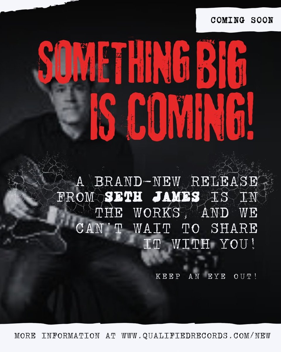 QualifiedTunes's tweet photo. Something big is coming! 🎶 A brand-new release from Seth James is in the works, and we can’t wait to share it with you. Keep an eye out!
👉 More Information at https://t.co/dmY336iTFQ\
#ComingSoon #BluesMusic #SethJames https://t.co/eMx0AdC6hr